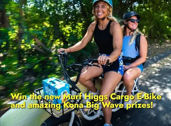 Kona Big Wave Murf Higgs Cargo Sweepstakes: Win E-Bike, Gift Cards and More!