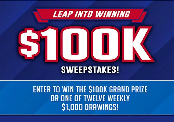 Leap into Win Sweepstakes: Win $100000 Cash and More!
