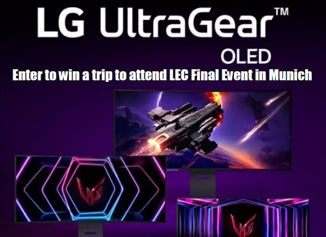 LG Ultragear OLED Sweepstakes: Win A Trip to Attend LEC Final Event! (5 Winners)