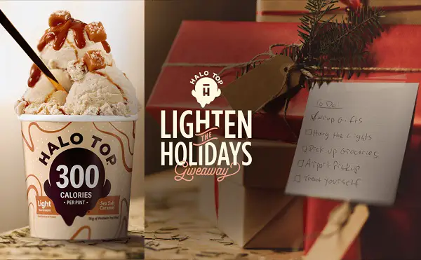 The Halo Top Lighten the Holidays Giveaway: Win $10,000 Free Cash or $100 e-Gift Cards