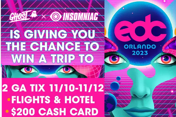 Live Nation Ghost Energy Orlando Festival Trip Giveaway: Win a Trip to EDC Carnival