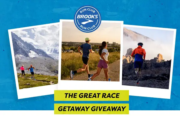 Brooks Run Club Marathon Race Trip Giveaway: Instant Win a Trip & $160 Coupon Codes