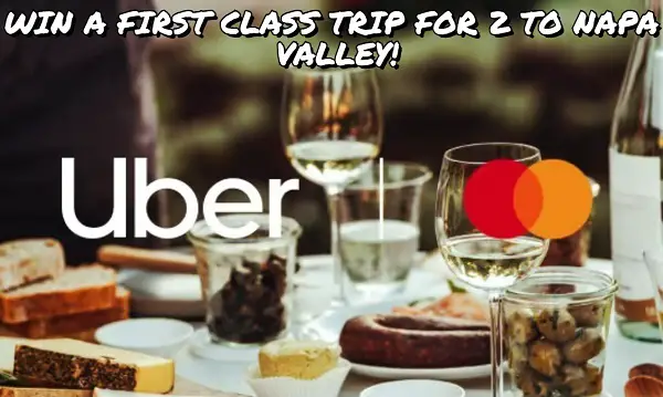Uber Capital One Mastercard Napa Winery Trip Giveaway (5 Winners)