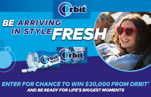 Orbit Gum Spring Sweepstakes: Win Cash Prizes up to $20,000 (8 Winners)