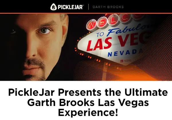 Picklejar Garth Brooks Concert Las Vegas Trip Giveaway