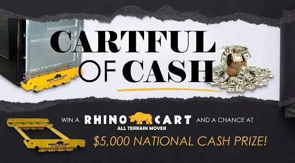 Win Rhino Cart All Terrain Mover & $5000 Cash Giveaway (2 Winners)