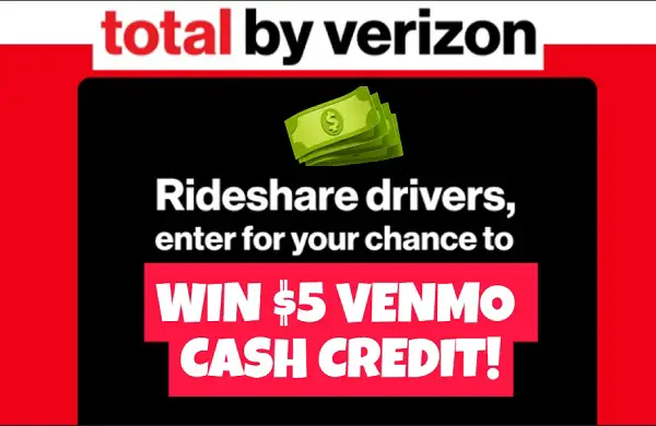 Rideshare Sweepstakes: Win Over 9K, $5 Venmo Cash Prizes