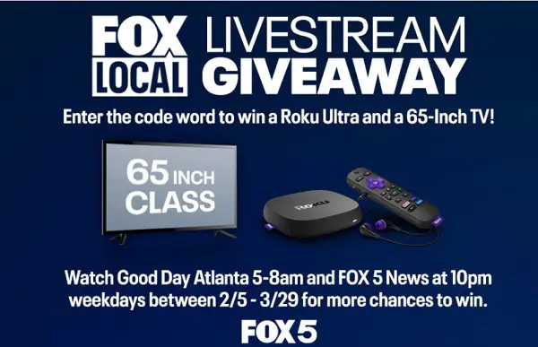 Fox 5 Roku Ultra & Samsung TV Giveaway (Weekly Prizes)