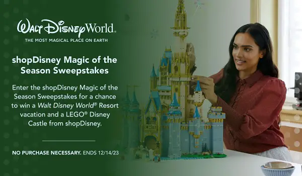 Shop Disney Holiday Sweepstakes: Win Trip to Walt Disney World Resort
