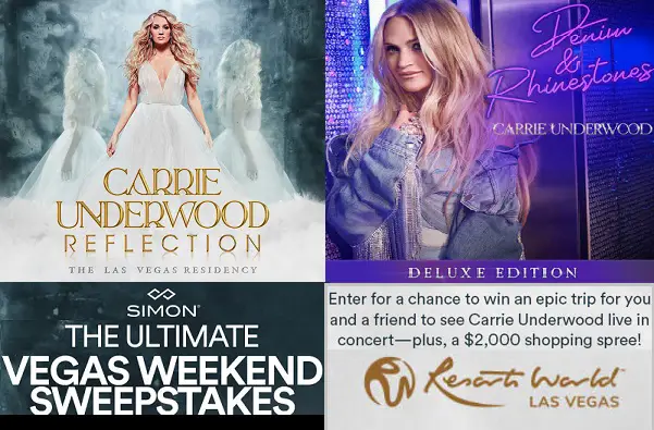 Simon Carrie Underwood Flyaway Sweepstakes: Win a Trip to Las Vegas Concert