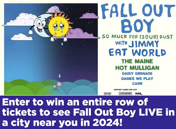 SiriusXM Fall Out Boy Tour 2024 Show Tickets Giveaway (20+ Winners)