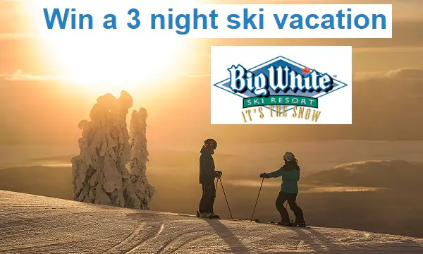 Big White Ski Resort Ski Holiday Giveaway: Win a Four Night Ski Vacation for 2