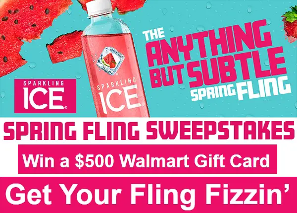 Sparkling Ice Spring Fling Sweepstakes: Win up to $500 Free Walmart Gift Cards