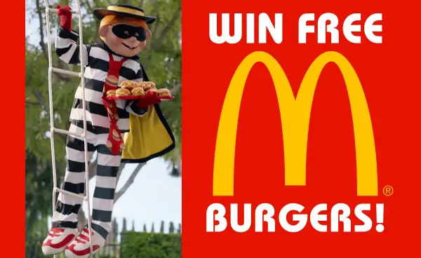 McDonald's Hamburglar Watch Sweepstakes: Win a Free McDonald's Burgers for a Year (4 Winners)
