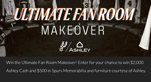 Spurs Ashley Win a Fan Room Makeover Giveaway