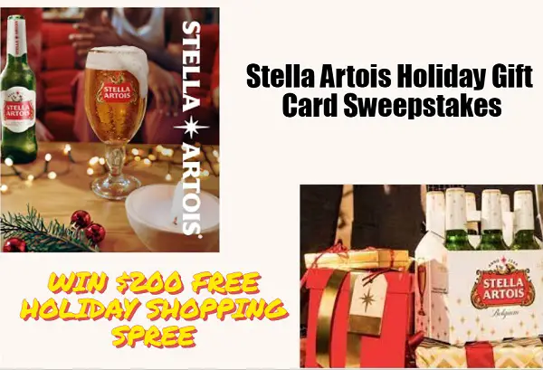 Stella Holiday Gift Card Sweepstakes: Win $200 Free Grocery Holiday Shopping (10 Prizes)