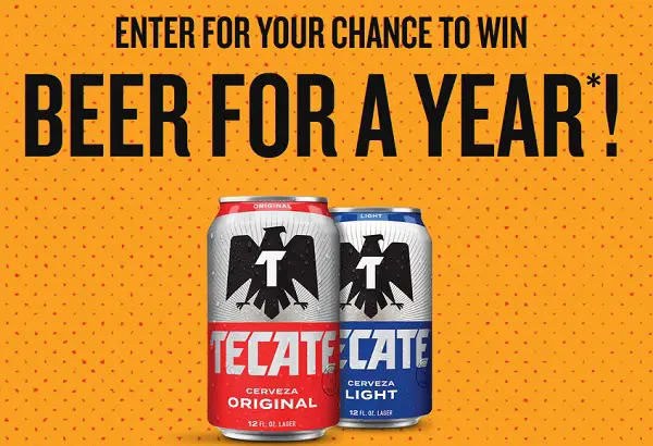 Tecate Beer for A Year 2024 Sweepstakes