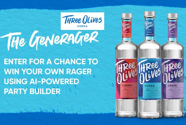 Three Olives The Generager Contest: Win Free Party Planner & $100 Reserve Bar Gift Cards