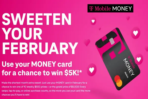T-Mobile Money Sweepstakes: Win Cash Prizes up to $5,000 (40+ Prizes)