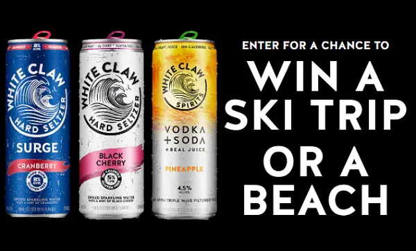 White Claw Thrill or Chill 2024 Getaway Sweepstakes: Win A Ski Trip or A Beach Vacay