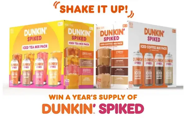 Dunkin’ Spiked Sweepstakes: Win Over 13000 Instant Win Prizes!