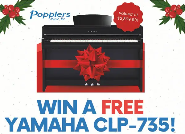 Popplers Music Yamaha Clavinova Piano Giveaway