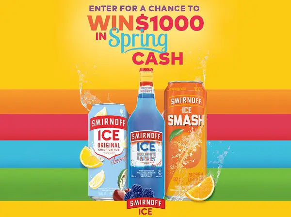 Smirnoff $1000 Spring Cash Giveaway (Monthly Winners)
