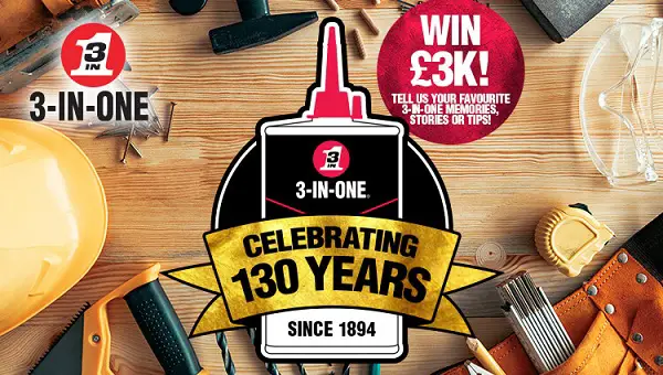 3-IN-ONE's 130th Anniversary Sweepstakes and Contest: Win Cash or Gift Cards!