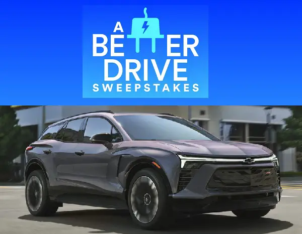 A Better Drive Sweepstakes: Win Chevrolet Blazer EV, $10 Gift Cards, $50 Vouchers & Coupons