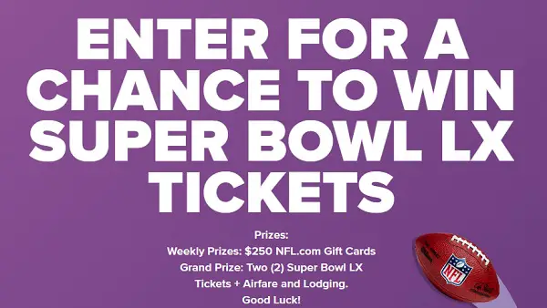 Barefoot Wine NFL Sweepstakes – Win Super Bowl LX Tickets + NFL Gift Cards!