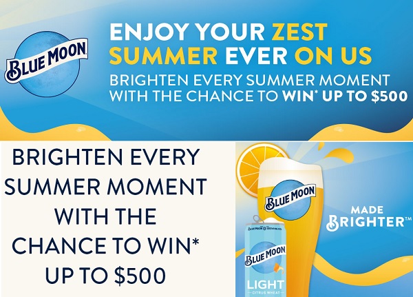 Blue Moon Summer Giveaway: Win Cash Prizes up to $500 & Free Merchandise