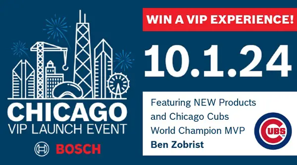 Bosch Chicago Trip Giveaway: Win a Trip to VIP Celebrate Event