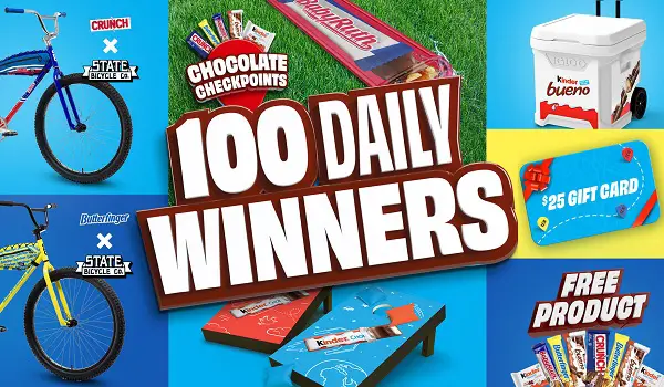 Chase The Chocolate Checkpoints Instant Win Game (16000+ Winners)