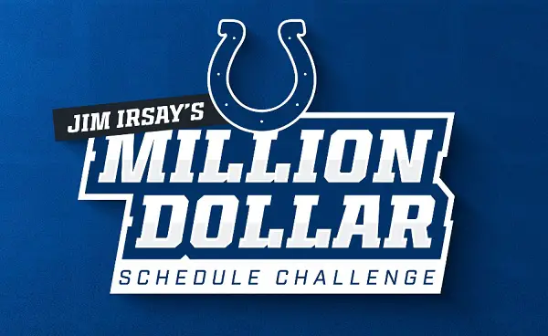Colts Win NFL Regular Season Schedule $1 Million Cash Giveaway: Win Cash or a Free Trip