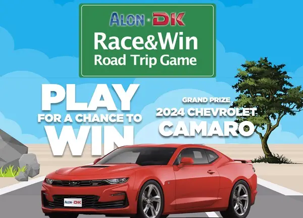 DK Race & Win Road Trip Instant Win Game: Win 2024 Chevrolet Camaro or $10 fuel card