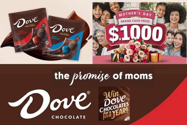 Win $1,000 Cash & Free Dove Chocolates for a Year (35 Prizes)