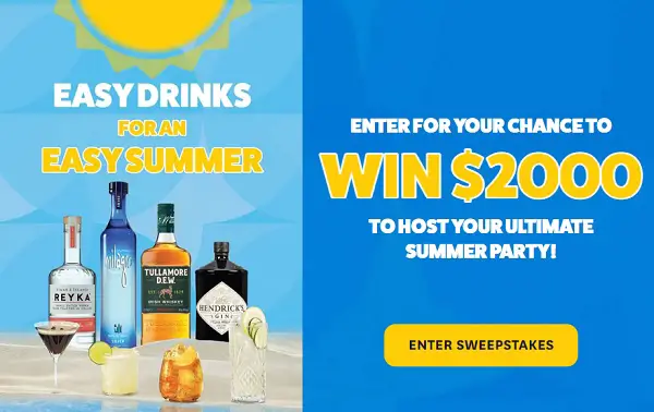 Easy Drink Easy Summer Sweepstakes: Win $2000 Cash! (13 Winners)