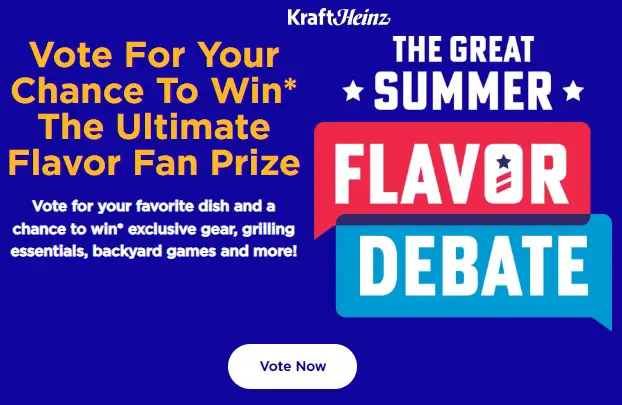 Great Summer Flavor Debate Sweepstakes: Win Free Kraft Heinz Prize Pack (10 Winners)