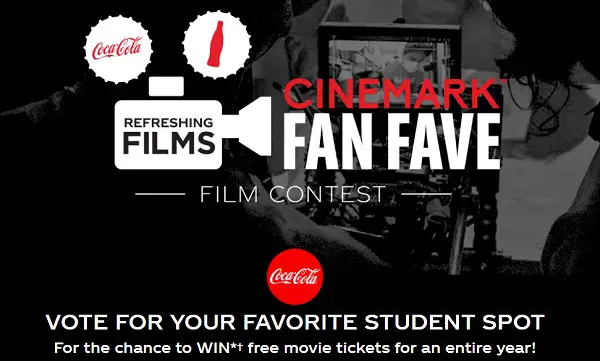 Coca Cola Fan Fave Film Sweepstakes: Win Free Movies for a Year