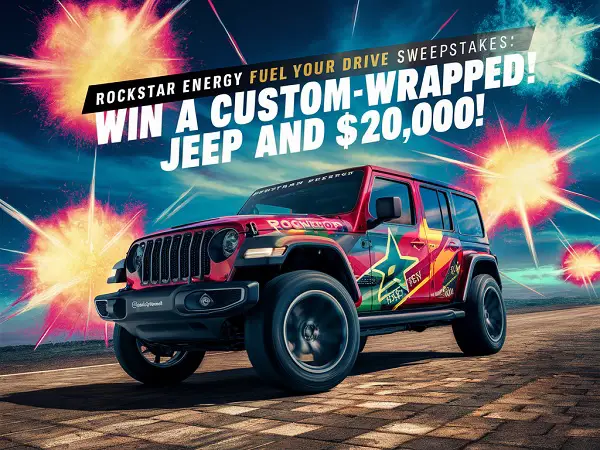 Fuel Your Drive Sweepstakes: Win a Custom-Wrapped Jeep Wrangler and $20,000 Cash