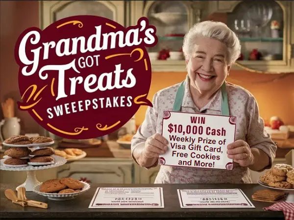 Grandma’s Got Treats Sweepstakes: Win $10000 Cash or Weekly Prizes!