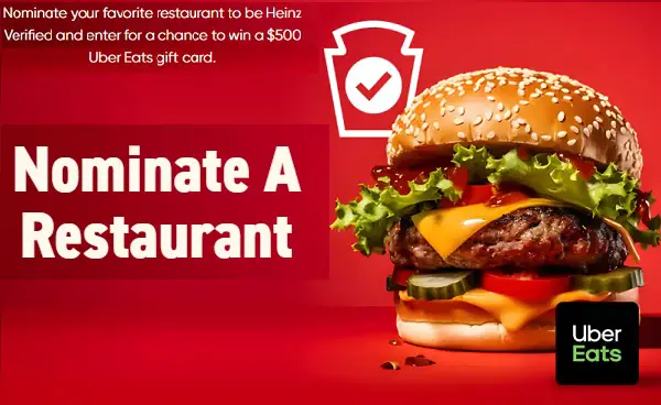 Heinz Verified $500 Uber Eats Gift Card Giveaway (2 Winners)