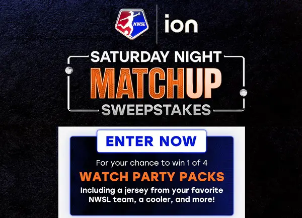 NWSL On ION Saturday Night Sweepstakes: Win Free Watch Party Pack (Weekly Winners)