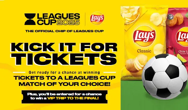 Frito-Lay Kick It for Tickets Sweepstakes – Win Leagues Cup Tickets or a VIP Trip
