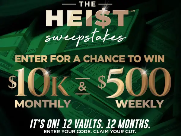 Kool the Heist Sweepstakes – Win $10,000 Cash Monthly & Weekly $500 Prizes