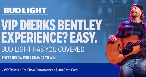 Bud Light VIP Concert Experience Sweepstakes (20 Winners)
