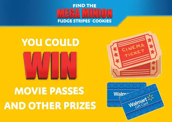 Mega Minion Sweepstakes: Win Movie Passes, Walmart Gift Cards and More (3600 Winners)