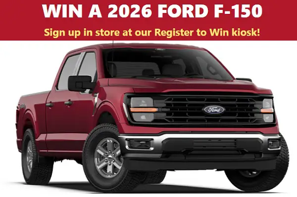 Menards Truck Giveaway 2026 – Win a Brand New 2026 Ford F-150