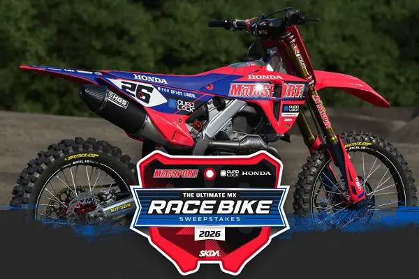 Motosport Win Sweepstakes 2026 – Win a Honda CRF450R Quad Lock Replica Racebike!