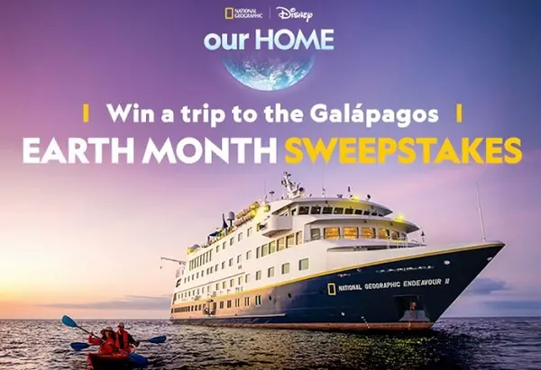 National Geographic ourHOME Earth Month Sweepstakes: Win Trip to the Galápagos